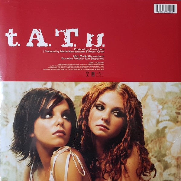 T.A.T.U., 200 KM/H In The Wrong Lane (Interscope Records; 00602435131535, Europe 2021 Reissue, Poster, Coke Bottle Clear Vinyl) LP VG+/VG+
