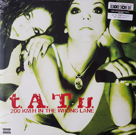 T.A.T.U., 200 KM/H In The Wrong Lane (Interscope Records; 00602435131535, Europe 2021 Reissue, Poster, Coke Bottle Clear Vinyl) LP VG+/VG+